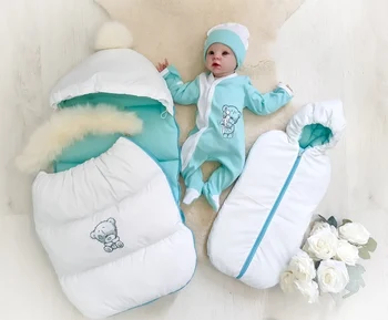 

Комплект для новорожденного "Мишутка" р-р 56-62 и 68-74 ЗИМА Комплекты на выписку и для прогулок 0-6 мес