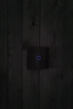 Minitiger-Interruptor táctil para luz de pared, estándar europeo, de lujo, de cristal blanco, 1 entrada y 1 vía