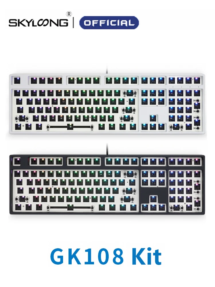 

KBDiy GK108 Hot-Swap DIY Custom Mechanical Keyboard Kit With RGB Backlit Fully NKRO Gaming Keyboard Support RGB 3/5Pins Switch