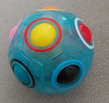 Rompecabezas de arcoíris para niños, bolas y cubos, Arco Iris mágico, rompecabezas de bola, paquete de estrés, bola, Juego de 2