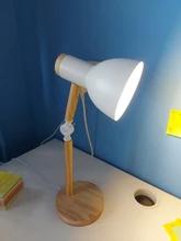 Desk-Lamp Eye-Protection Wooden Bedroom Reading LED Home-Decor Living-Room Creative Nordic
