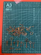 Dulce campana, 40 Uds., llaves pequeñas mezcladas, Vintage, bronce, Metal, aleación de Zinc, colgante encantador fabricación