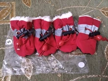 Zapatos cálidos antideslizantes para perros, botas gruesas antideslizantes para perros pequeños, gatos, Chihuahua, Yorkie, para nieve, calcetines, 4 Uds.