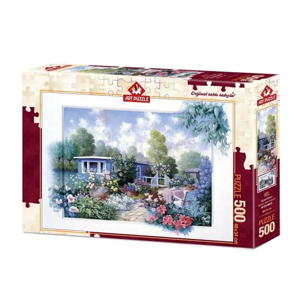 4211 FLOWERING GARDEN/ART jigsaw puzzle 500 piece afbeelding