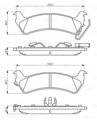 Колодки дисковые задние Jeep Grand Cheerokee 4.0i-5.2i 95 BOSCH