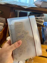 Archivador de fotos A5 A6, productos de almacenamiento, pegatinas de inserción, carpeta de folletos en espiral, 8 Uds., hojas internas, bolsa con cremallera