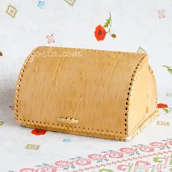 

Bread from birch bark "naturel" is small. A small birch bread maker handmade in Russian rustic style.
