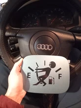 Pegatina reflectante para tanque de combustible, adhesivo divertido para coche, negro/blanco, 1 ud.