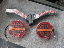 MICTUNING-Luz LED redonda para remolque, luz ámbar de 5,3 pulgadas con luz de freno/DRL/ Flow, señal de giro ámbar para coche, camión, barcos, Buses y furgonetas, 2 uds.