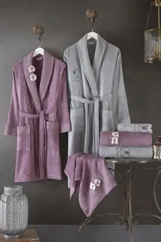 

Women and Men Bathrobe Set