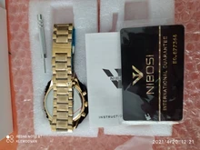 NIBOSI-Pulsera de cuarzo para hombre, reloj masculino impermeable con estilo cronógrafo dorado, de marca de lujo a la moda