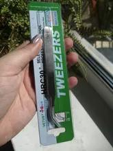 Vetus-Pinzas profesionales para pestañas, de acero inoxidable, antiestáticas, para extensión de pestañas postizas