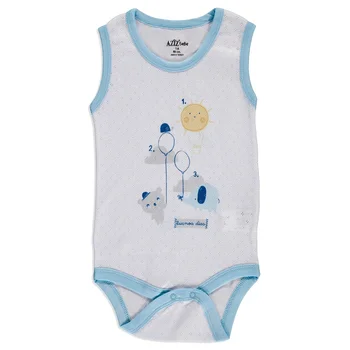 

ebebek Aziz Bebe Summer Baby Boy Sun and Elephant Crew-Neck Bodysuit