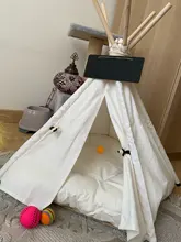 Cat Bed House Teepee Cushion Pet-Tent Puppy Available Outdoor Portable For Dog with Thick