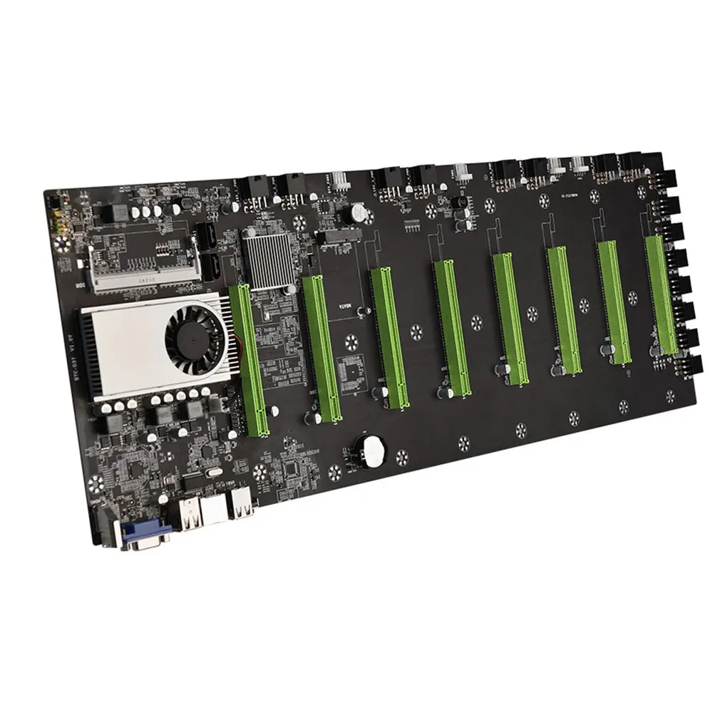 1 Pcs Riserless mining motherboard 8 GPU Bitcoin Crypto Etherum Mining Support 1066/1333/1600MHz