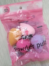 Esponja de maquillaje 4 unids/pack belleza maquillaje fundación de Puff conjunto seco y húmedo esponja Puff de polvo para cara líquido fundación crema