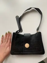 Bolso de mano con estampado de cocodrilo para mujer, bolsa de hombro pequeña con cadena de Color caramelo, diseño a la moda, de cuero, para axila, 2020