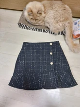 Mujer Faldas coreano Chic otoño nuevo negro de alta cintura volantes Faldas Slim de invierno de moda Vintage Mujer Faldas Mini salvaje