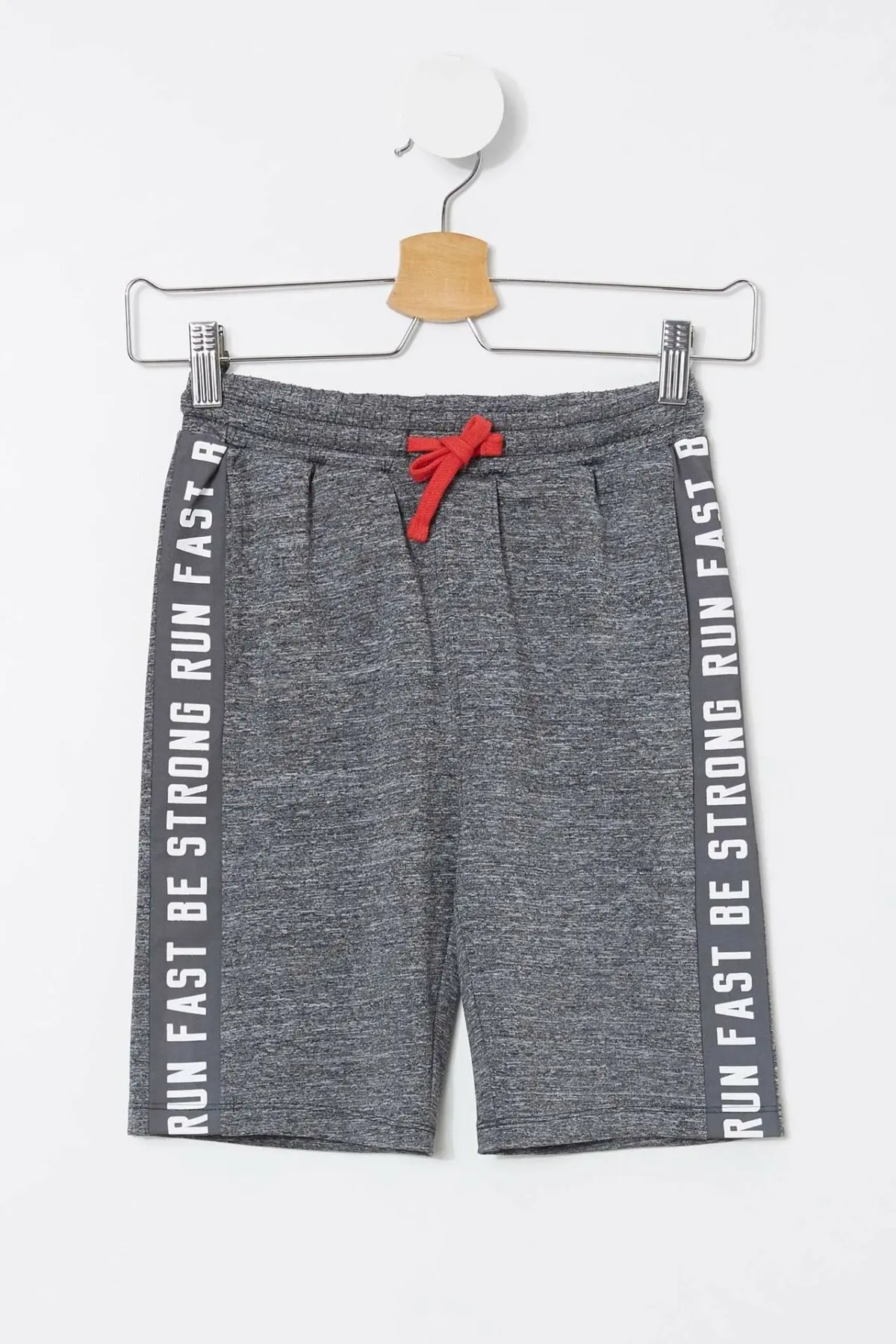 

DeFacto Size Light Grey Summer Shorts Knitted Casual Kids Letter Decors Short Beach Bottom Bermuda L3485A619SMGR369-L3485A619SM