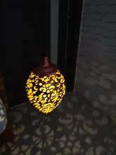 Led-Lantern Control Solar-Lamp Garden-Light Sensitive-Sensor Hanging Outdoor Olive-Shape