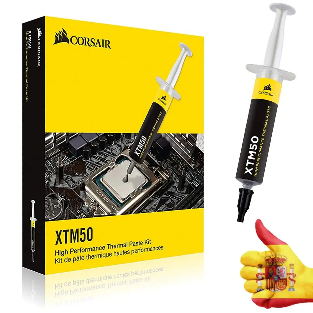 Corsair Xtm50 - Cpu/Gpu Pasta Termica (Ad Alte Prestazioni, Ultra-Bassa Impedenza Termica, Premium Ossido Di Zinco Di Base