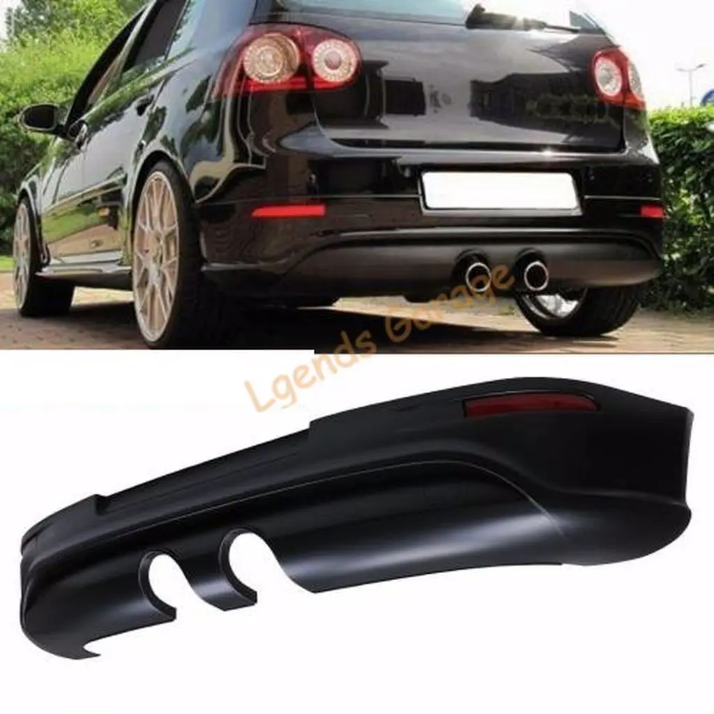 

Diffuser for Volkswagen Golf MK5 R32 2003-2009 Model- Car Rear Bumper Attachment--Spoiler Lip Black Bumper Protector Rear Side