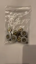 Sliding Pulley Door-Wheels Copper-Roller Glass Bathroom Hanging Round Nylon 1set/8pcs