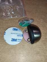 NAIERDI-Tope de puerta de goma de acero inoxidable, soportes de puerta ocultos sin perforación, sin clavos, montado en el suelo, Tope de puerta