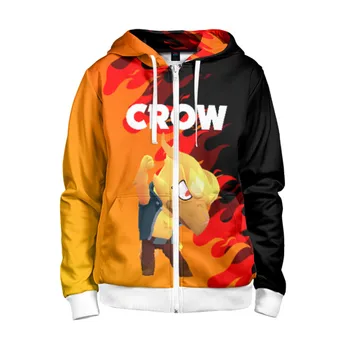 

Children's sweatshirt 3D with zipper Brawl Stars Crow Phoenix