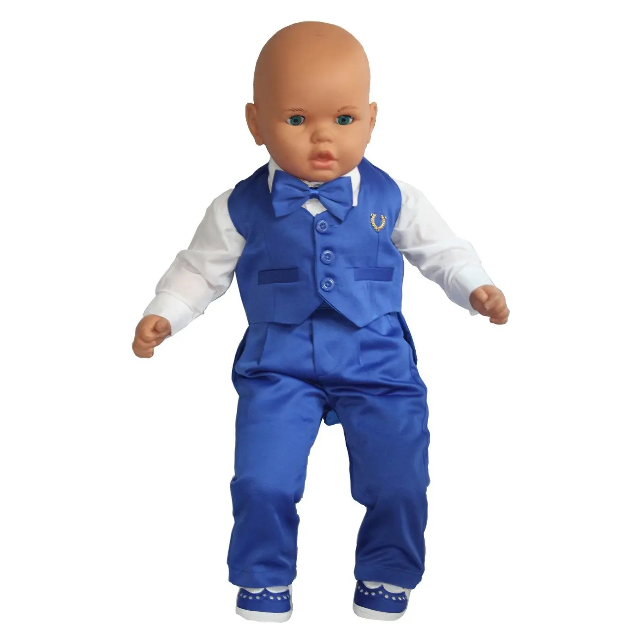 

Saks Blue 5 Piece Classic Male Baby Suit