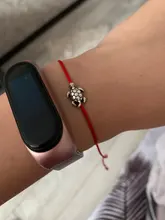Pipitree-pulsera con abalorio de tortuga de mar de la suerte para mujer y niño, brazalete de cordel rojo, Pulseras de deseos, regalo, joyería