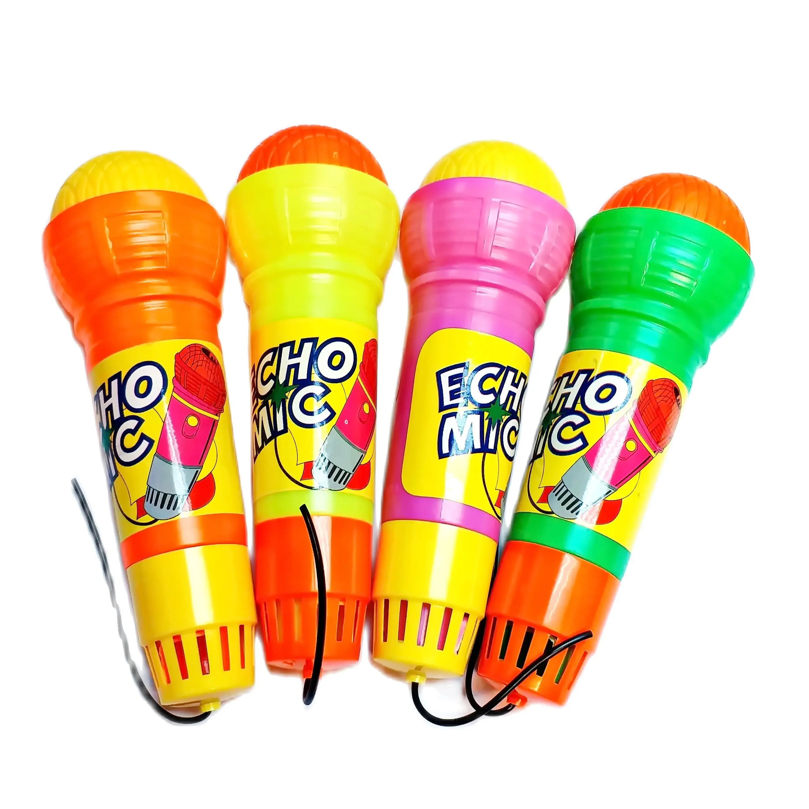Plastic Magic Mic Novelty Echo Microphone Pretend Play Halloween Christmas Toy Gift for Children Random Color 
