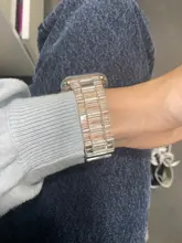 Funda con correa para apple Watch 6, 5, 4, banda de 42mm y 38mm, correa de acero transparente para iwatch 6 series 5 4 3/2, banda de reloj de 44mm y 40mm