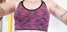 WANAYOU-Sujetador deportivo para mujer, Top acolchado con Tirantes finos ajustables para Fitness, correr, gimnasio, atlético, Sujetador deportivo de Yoga sin costuras