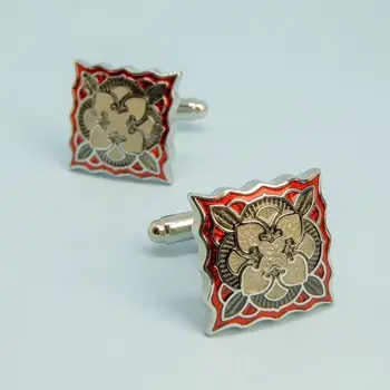 

Cufflinks jewelry carved enamel (51147)