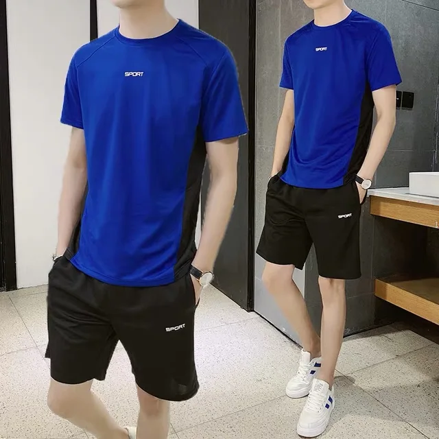 High quality tennis jerseys badminton shirt shorts set Men Table tennis sets ping pong clothes Badminton jogging sports suits Dark Grey