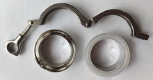 Tri-Clamp Sanitary 51mm-Pipe Weld-Ferrule Silicon 304-Stainless-Steel O/D Gasket-Assembly