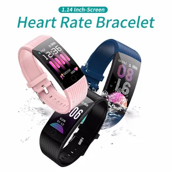 

Q18 Smart bracelet heart rate monitor Clock with Blood pressure Pedometer Smart wristband Bluetooth 4.0 IOS Android Cell Phone