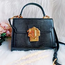 LA FESTIN-Bolso de mano con cierre de serpiente para mujer, bandolera de cuero dividido, de marca de lujo, 2020