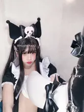 MEIFAN Cosplay Lolita largo recto Color diaria peluca Peluca de Anime sintética de cabello en la mujer rosa azul gradiente gorros y sombreros Harajuku peluca