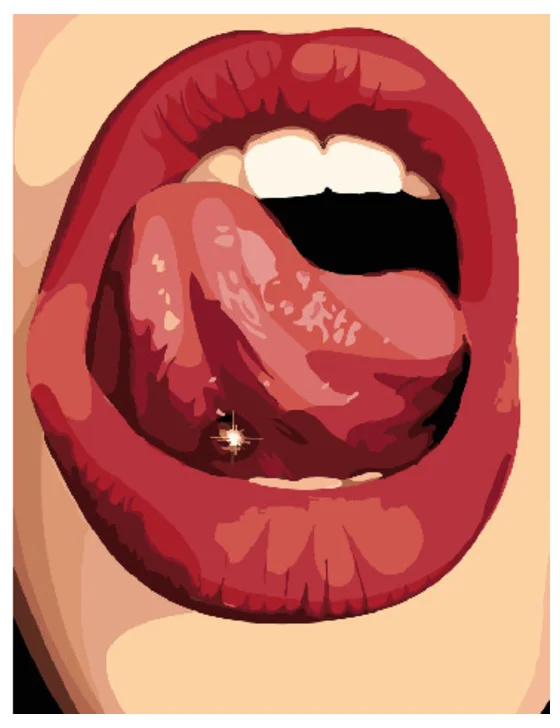 нарисовать язык. губы с языком. картина губы. референс рта с клыками. зубы с клыками анимереференс.