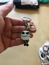 Llavero luminoso de película, joyería, llavero de esmalte de corazón, Cráneo, esqueleto, para coche, regalos de navidad