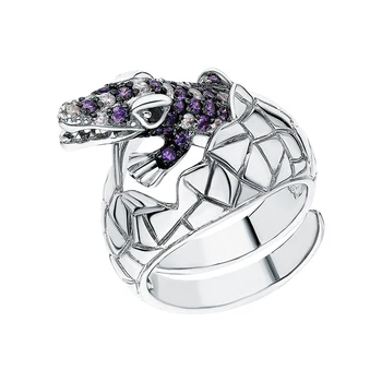 

Silver ring with cubic zirconia sunlight sample 925