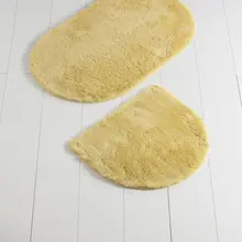 Коврики для ванной нескользящие Противоскользящие коврики Нескользящие противоскользящие цвета желтый Овальный 2'Li набор 60X100 cm-50X60 см