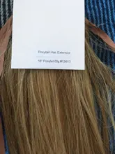 Chocolate-Cinta de cabello Remy de 16 -18, 60g, brasileña, 100%, extensiones de cabello humano, cola de caballo