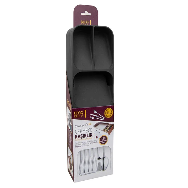 Sertar pentru tacâmuri, organizator de bucătărie, cutie de depozitare, despărțitor de lingură, container pentru tavă de bucătărie pentru ustensile, suport pentru dulap