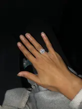 CC Anillos para las mujeres de la Boda nupcial Anelli joyería de moda anillo de compromiso de oro blanco Anillos de Color CC595