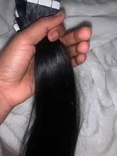 Cinta en extensiones de cabello humano Real pelo brasileño 20 piezas/40PCS máquina Remy sedoso recto sin fisuras de la trama de la piel 2,5 g/PCS
