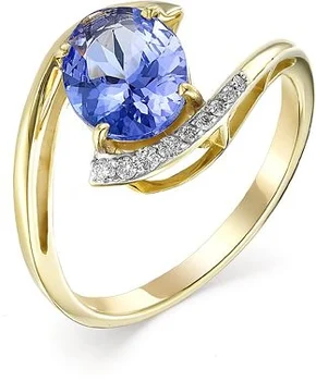 

Master brilliant ring with tanzanite and diamonds in Yellow Gold