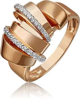 

Yuz platinum red gold cubic zirconia ring